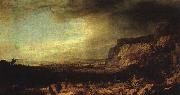 SEGHERS, Hercules Mountainous Landscape  af Spain oil painting reproduction